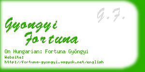 gyongyi fortuna business card