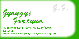 gyongyi fortuna business card